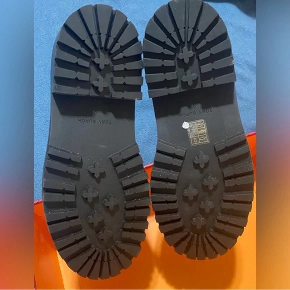 Tory Burch Benton Slip on Moto Cream and Black Ankle Boots - Picture 10 of 13